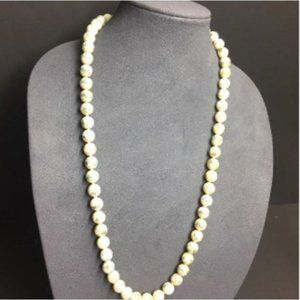 VTG Pop Bead Necklace Turquoise Blue Gold Splatter Cream Adjustable Retro